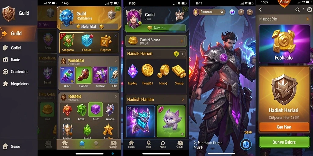 Menu hadiah yang beragam dan mudah diakses.