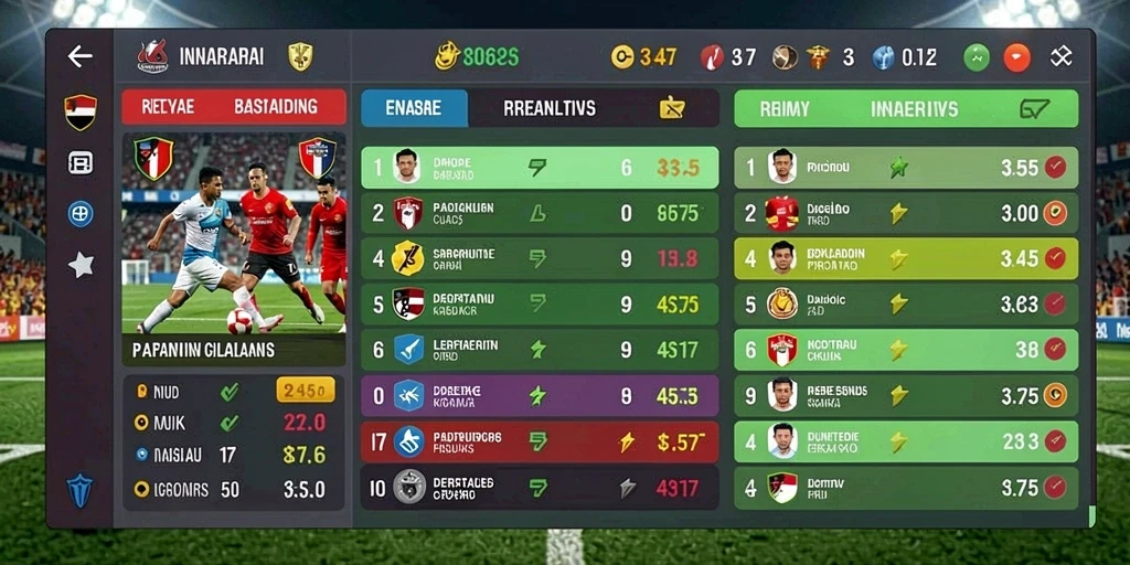 Statistik dan papan peringkat pemain yang menarik.